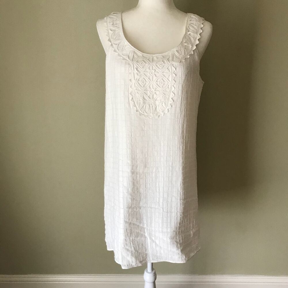 Max Studio White Eyelet Dress Medium NWT